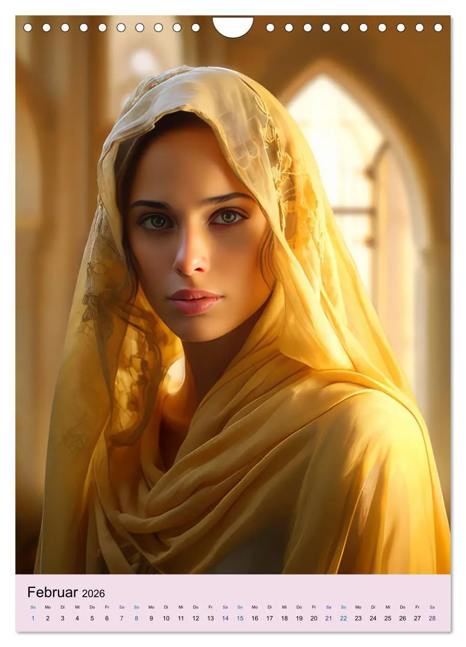 Bild: 9783516305609 | Arabische Prinzessinnen Fantasiebilder (Wandkalender 2026 DIN A4...