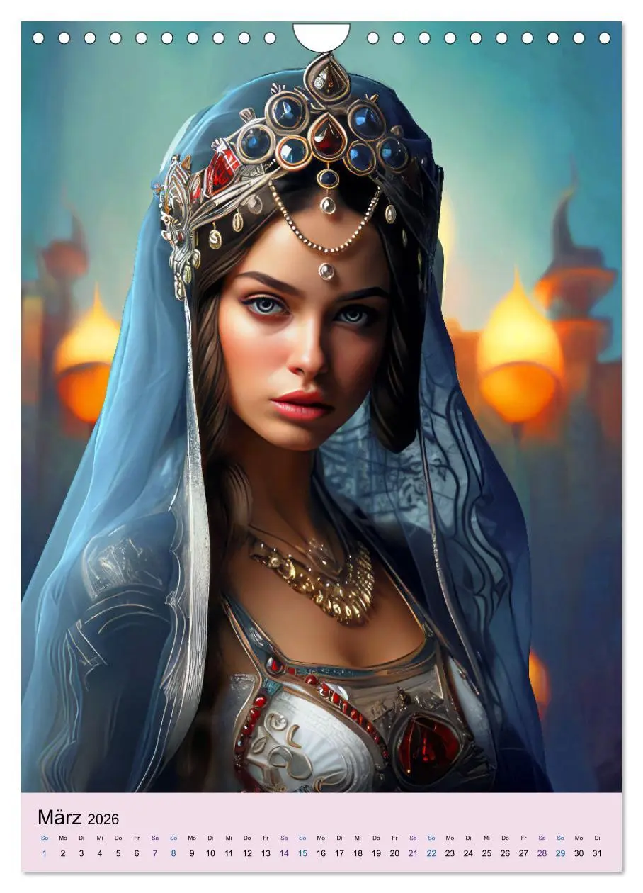 Bild: 9783516305609 | Arabische Prinzessinnen Fantasiebilder (Wandkalender 2026 DIN A4...