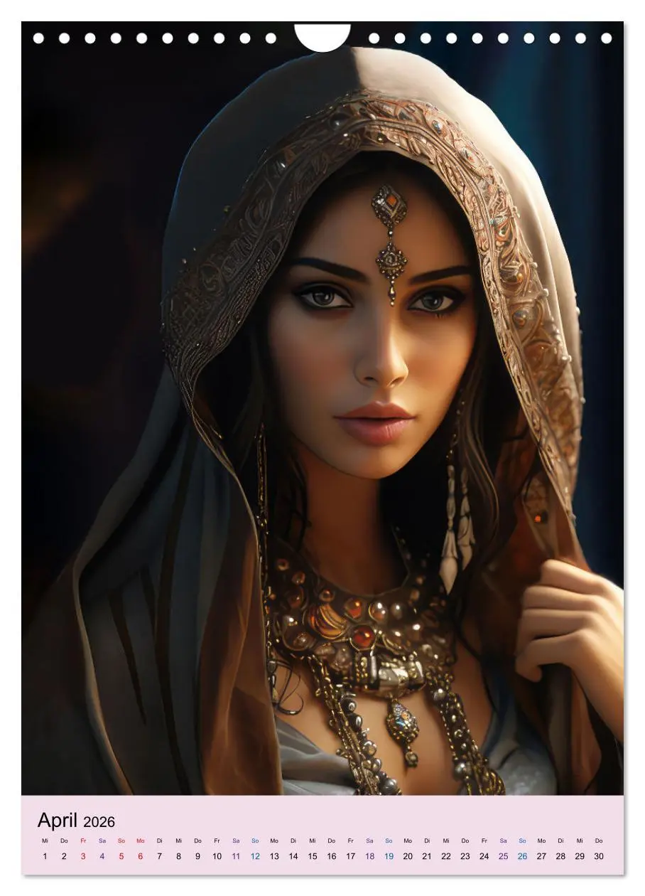 Bild: 9783516305609 | Arabische Prinzessinnen Fantasiebilder (Wandkalender 2026 DIN A4...