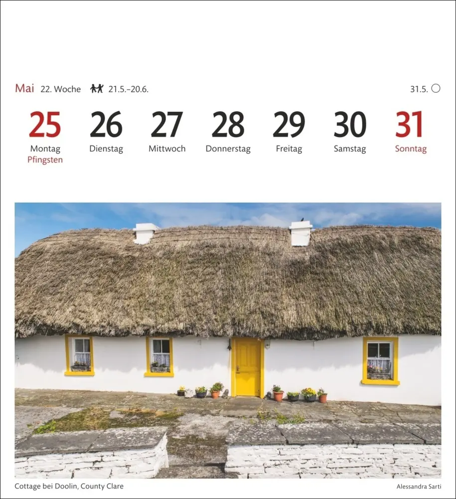 Bild: 9783840035609 | Irland Sehnsuchtskalender 2026 - Wochenkalender mit 53 Postkarten