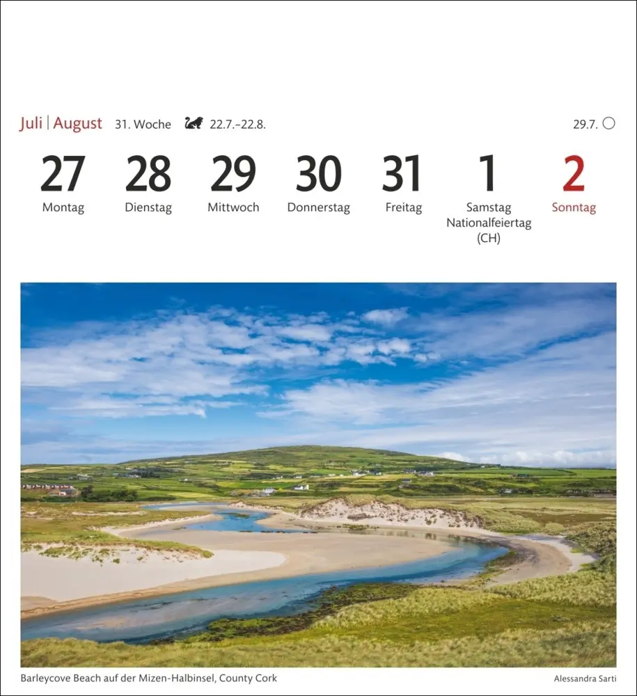 Bild: 9783840035609 | Irland Sehnsuchtskalender 2026 - Wochenkalender mit 53 Postkarten