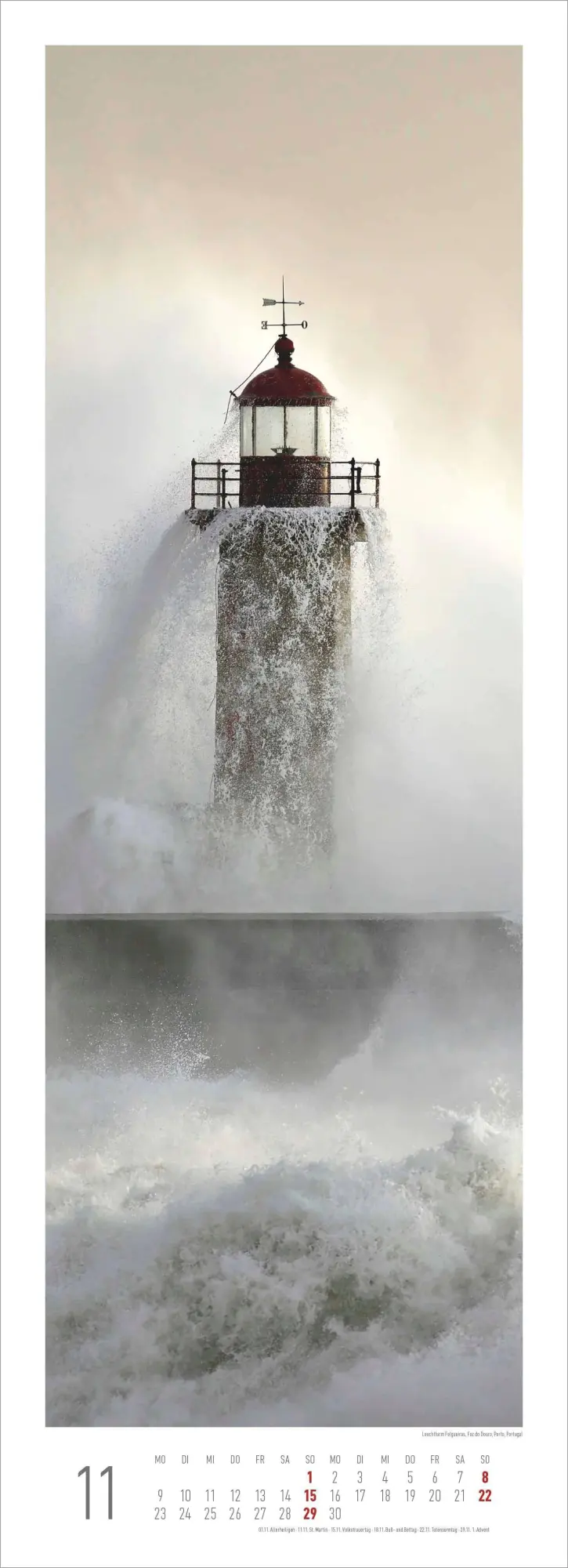 Bild: 4069095005709 | Leuchttürme 2026 - Streifenkalender XXL 25x69 cm - Bildkalender im...