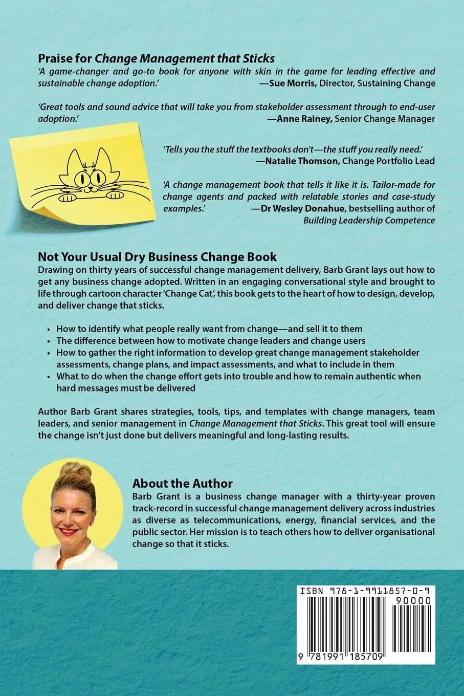 Rückseite: 9781991185709 | Change Management that Sticks | Barb Grant | Taschenbuch | Englisch