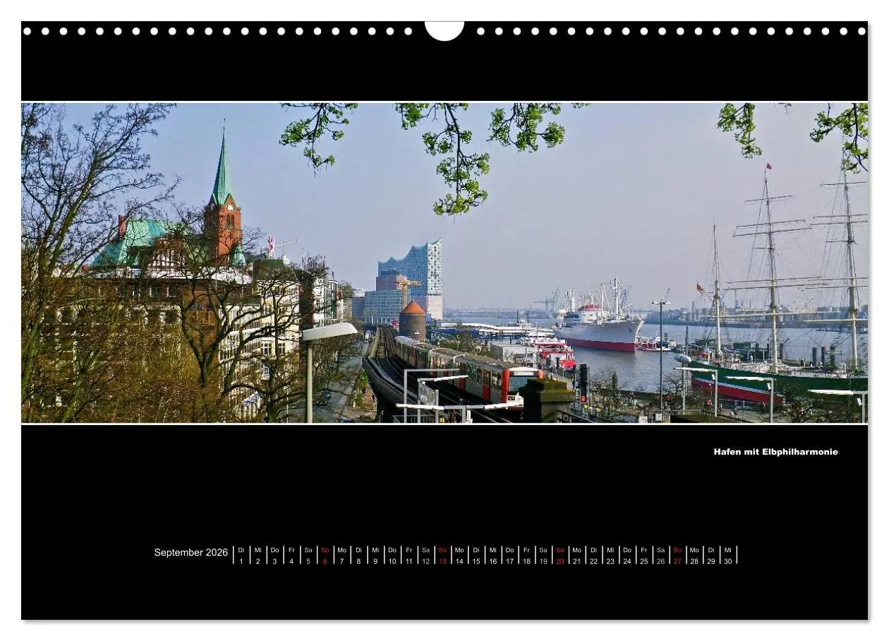Bild: 9783516155709 | Hamburg Panoramen 2026 (Wandkalender 2026 DIN A3 quer), CALVENDO...