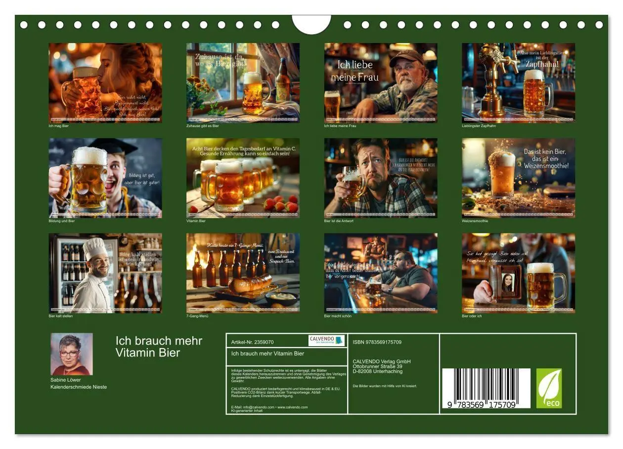 Bild: 9783569175709 | Ich brauch mehr Vitamin Bier (Wandkalender 2027 DIN A4 quer),...