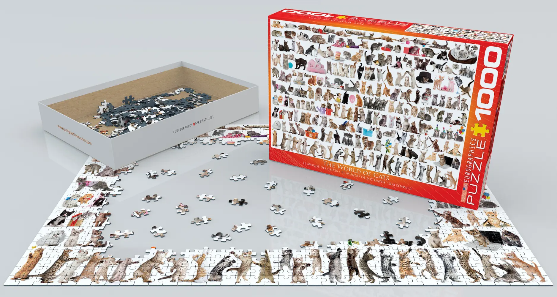 Bild: 628136605809 | Katzenwelt (Puzzle) | Spiel | In Spielebox | 6000-0580 | 2021