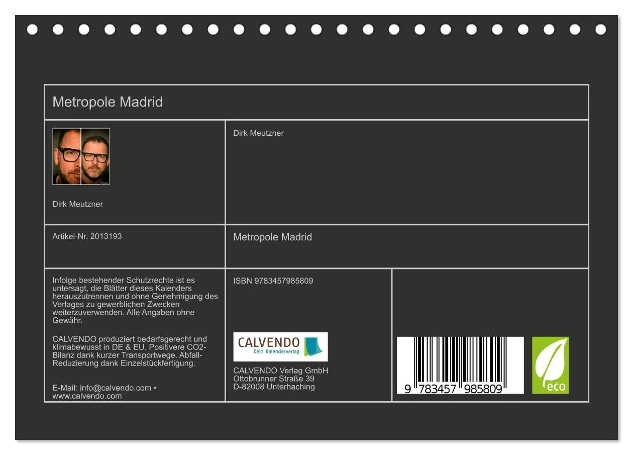 Bild: 9783457985809 | Metropole Madrid (Tischkalender 2026 DIN A5 quer), CALVENDO...