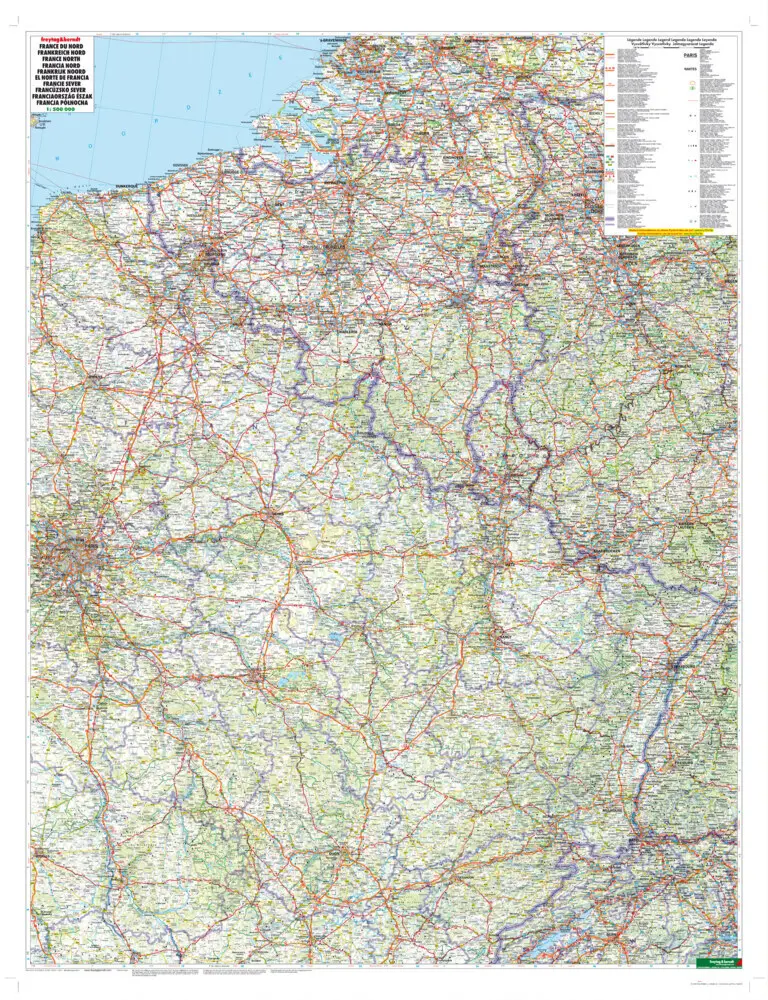 Bild: 9783707905809 | Frankreich Nord, Straßenkarte 1:500.000, freytag &amp; berndt....