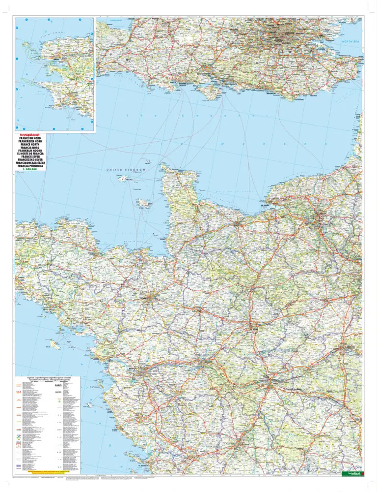Bild: 9783707905809 | Frankreich Nord, Straßenkarte 1:500.000, freytag &amp; berndt....