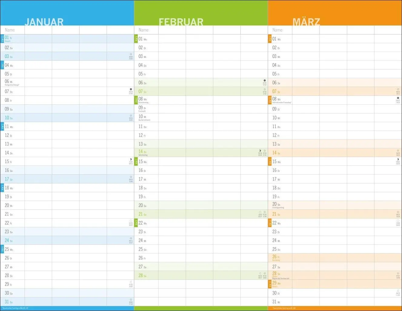 Bild: 9783756415809 | 3-Monats-Familienplaner 2027 | Kalender | Bürokalender Heye | 6 S.