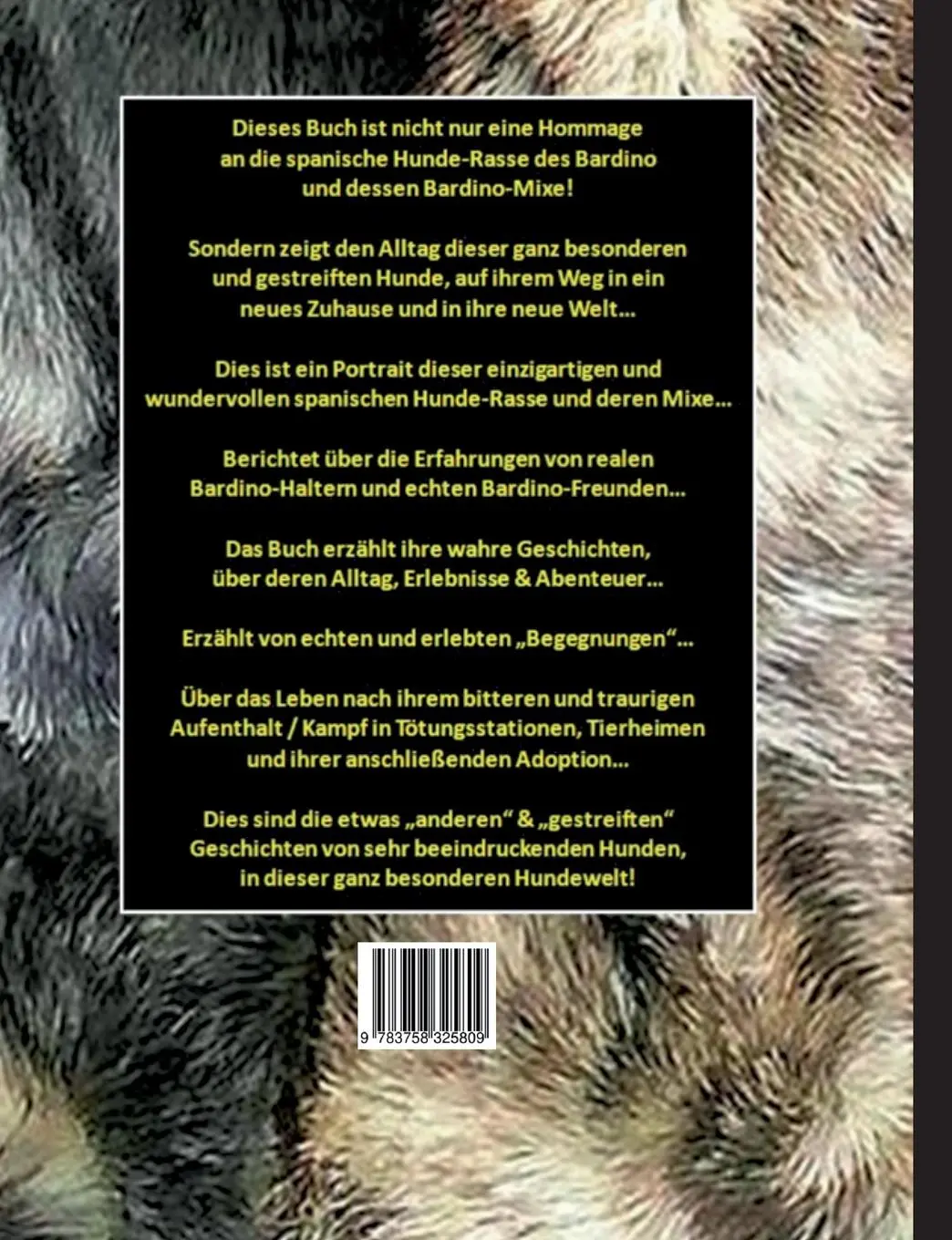 Rückseite: 9783758325809 | Bardino | ...eine andere Hundewelt voller Streifen | Stefan Klink