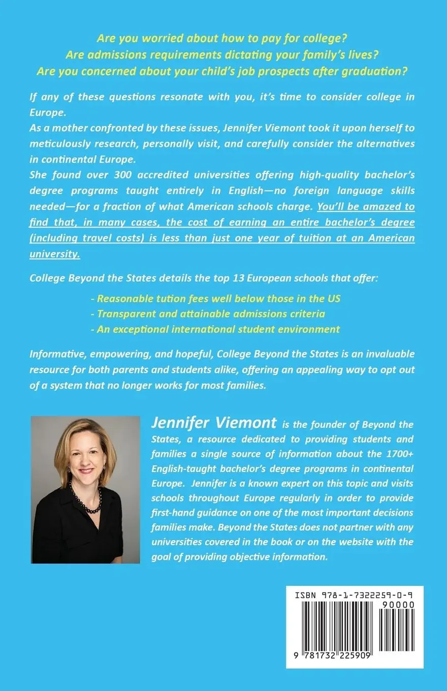 Rückseite: 9781732225909 | College Beyond the States | Jennifer Viemont | Taschenbuch | Englisch