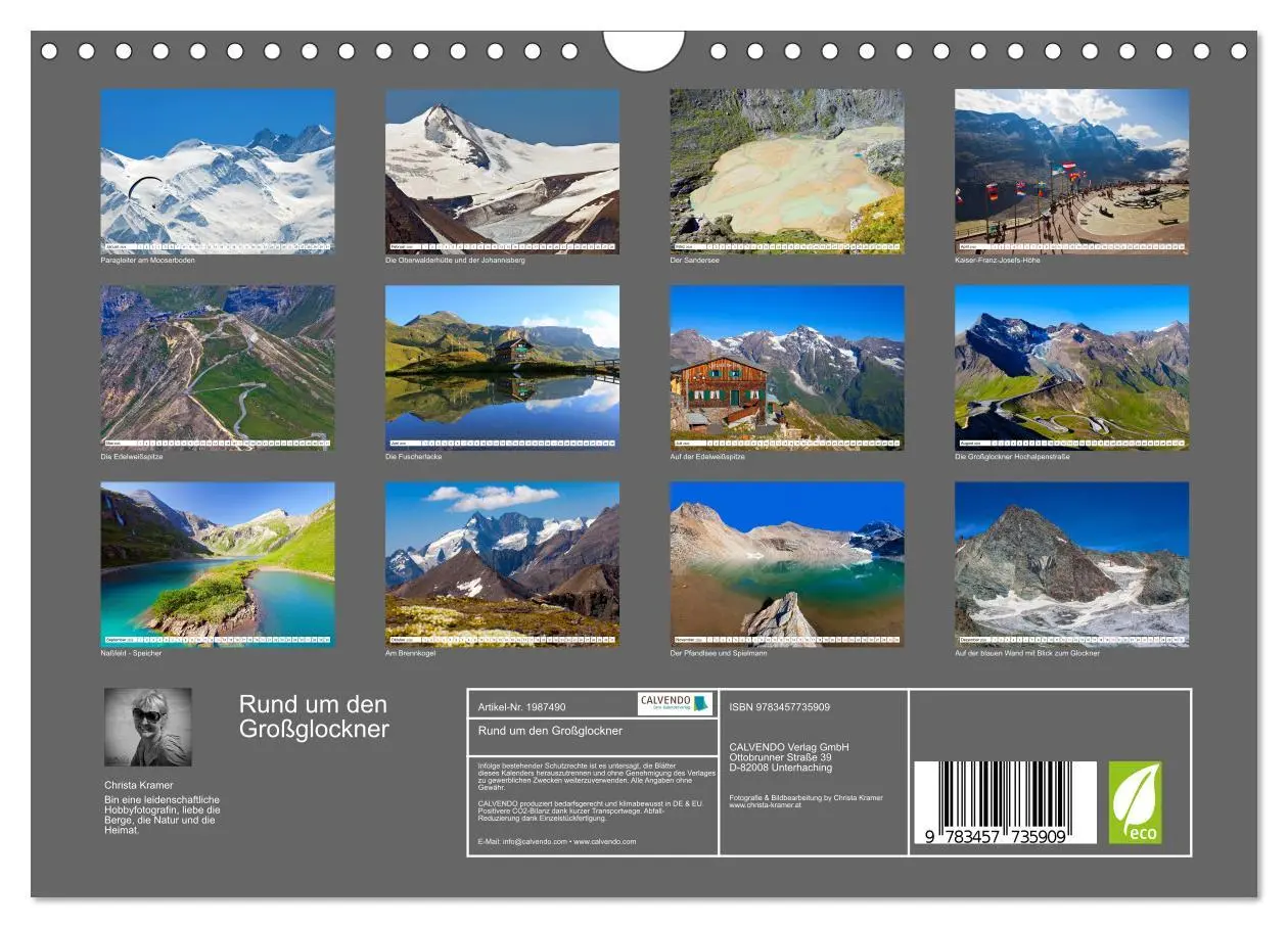 Bild: 9783457735909 | Rund um den Großglockner (Wandkalender 2026 DIN A4 quer), CALVENDO...