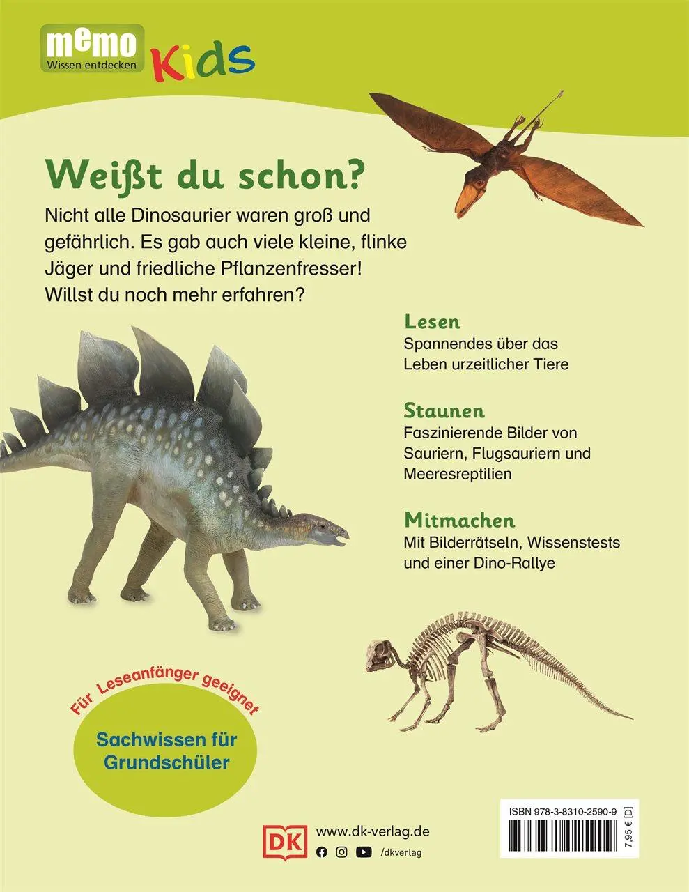 Rückseite: 9783831025909 | memo Kids. Dinosaurier | Riesen der Urzeit | DK Verlag - Kids | Buch
