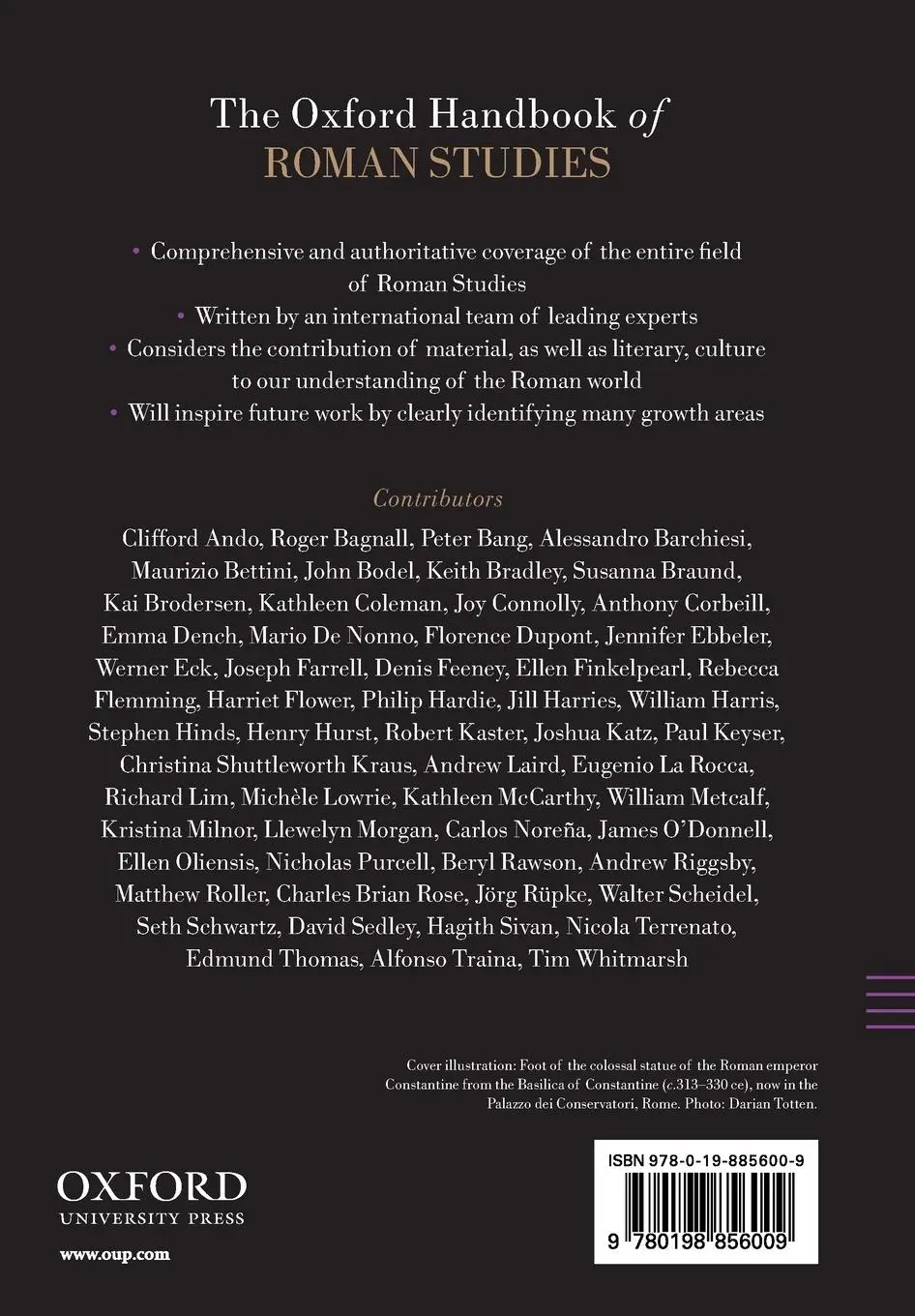 Rückseite: 9780198856009 | The Oxford Handbook of Roman Studies | Alessandro Barchiesi (u. a.)