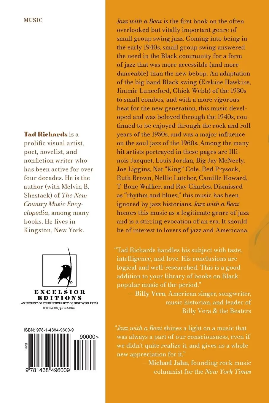 Rückseite: 9781438496009 | Jazz with a Beat | Small Group Swing, 1940-1960 | Tad Richards | Buch
