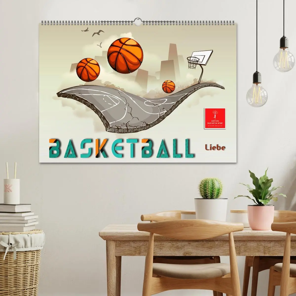 Bild: 9783457556009 | Basketball Liebe (Wandkalender 2026 DIN A2 quer), CALVENDO...