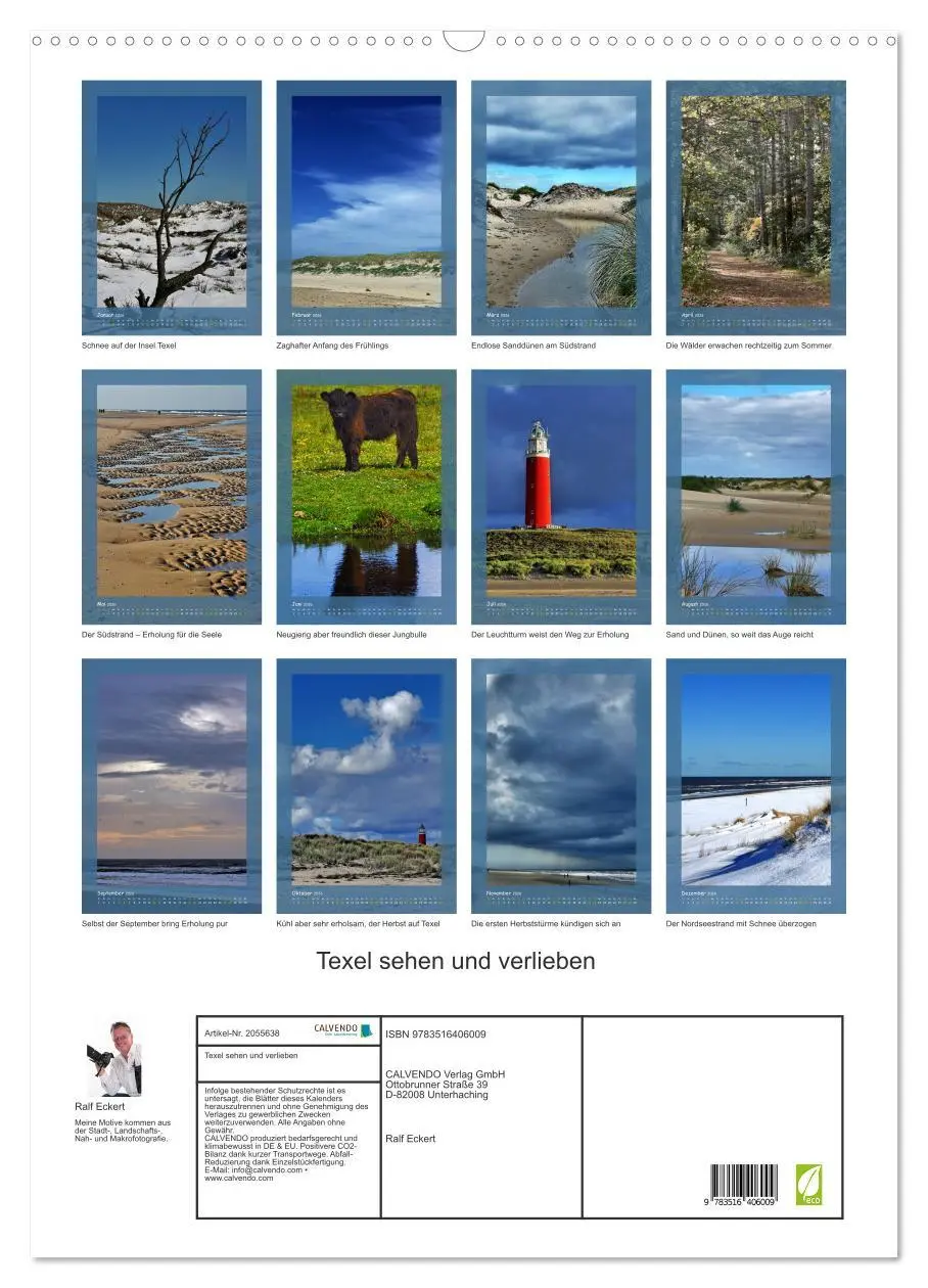Bild: 9783516406009 | Texel sehen und verlieben (Wandkalender 2026 DIN A2 hoch), CALVENDO...