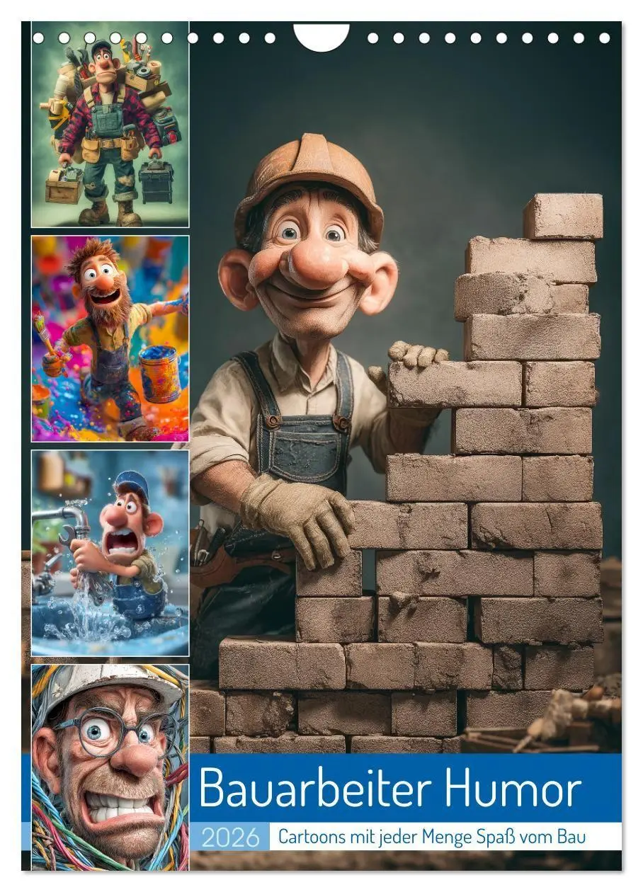 Cover: 9783516716009 | Bauarbeiter Humor (Wandkalender 2026 DIN A4 hoch), CALVENDO...