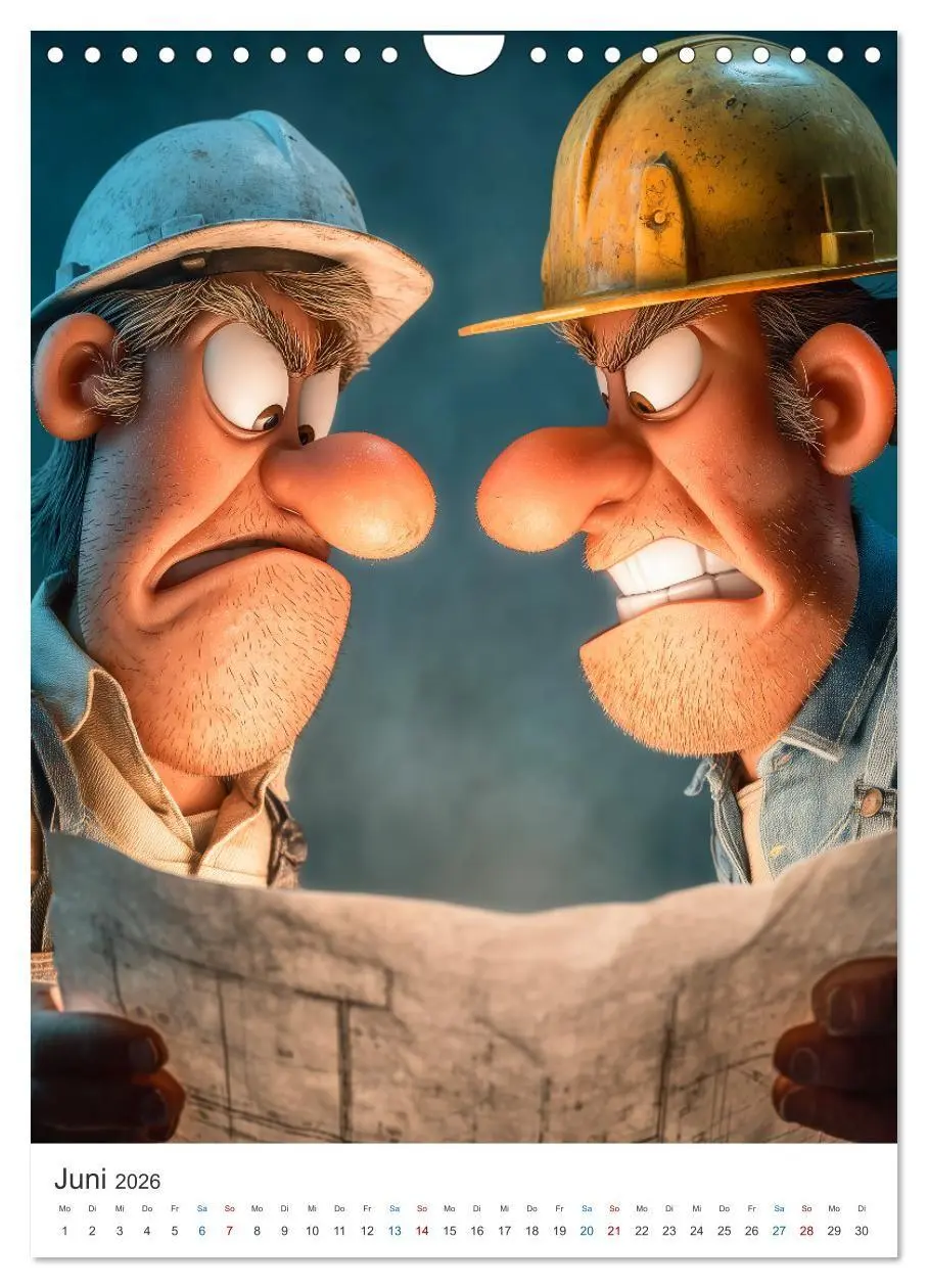 Bild: 9783516716009 | Bauarbeiter Humor (Wandkalender 2026 DIN A4 hoch), CALVENDO...