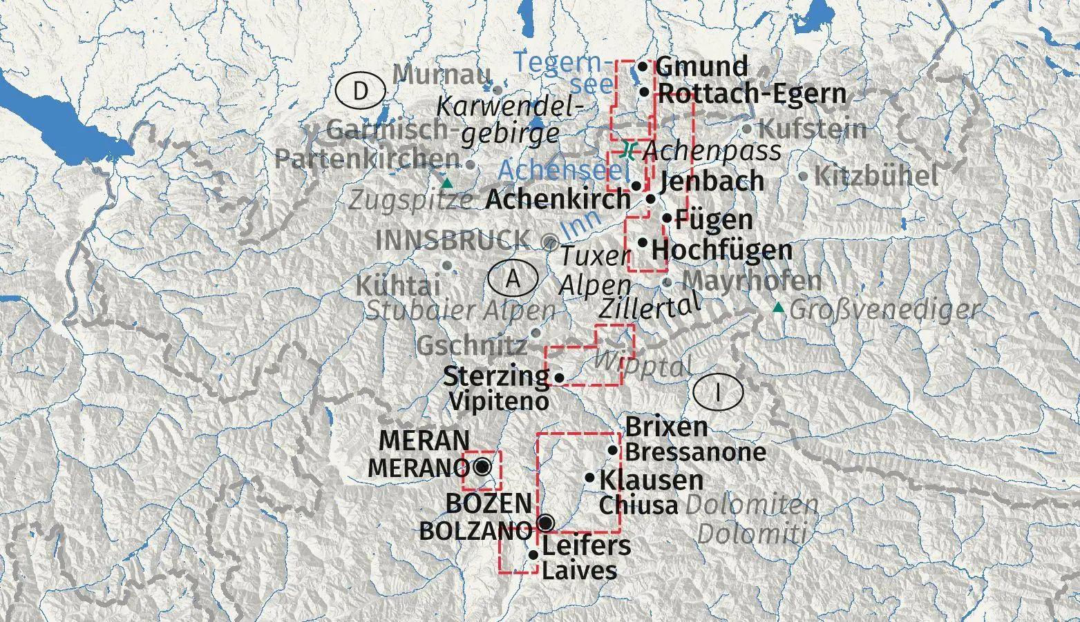 Bild: 9783991546009 | KOMPASS Wanderkarte 288 Alpenüberquerung, vom Tegernsee nach...