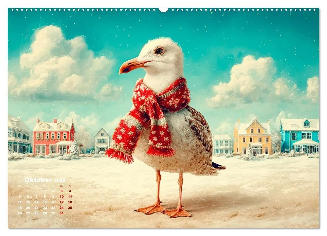 Bild: 9783516706109 | Möwen on Tour (Wandkalender 2026 DIN A2 quer), CALVENDO Monatskalender