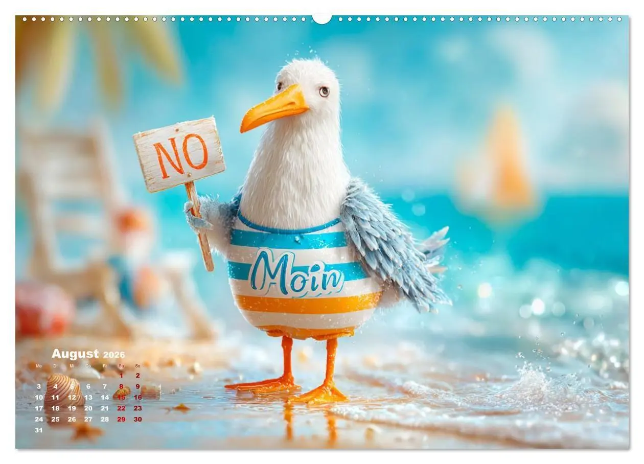 Bild: 9783516706109 | Möwen on Tour (Wandkalender 2026 DIN A2 quer), CALVENDO Monatskalender
