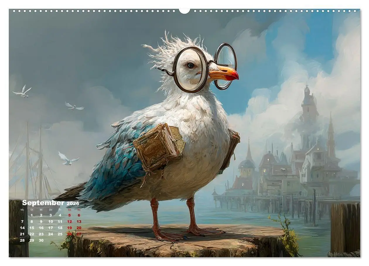 Bild: 9783516706109 | Möwen on Tour (Wandkalender 2026 DIN A2 quer), CALVENDO Monatskalender