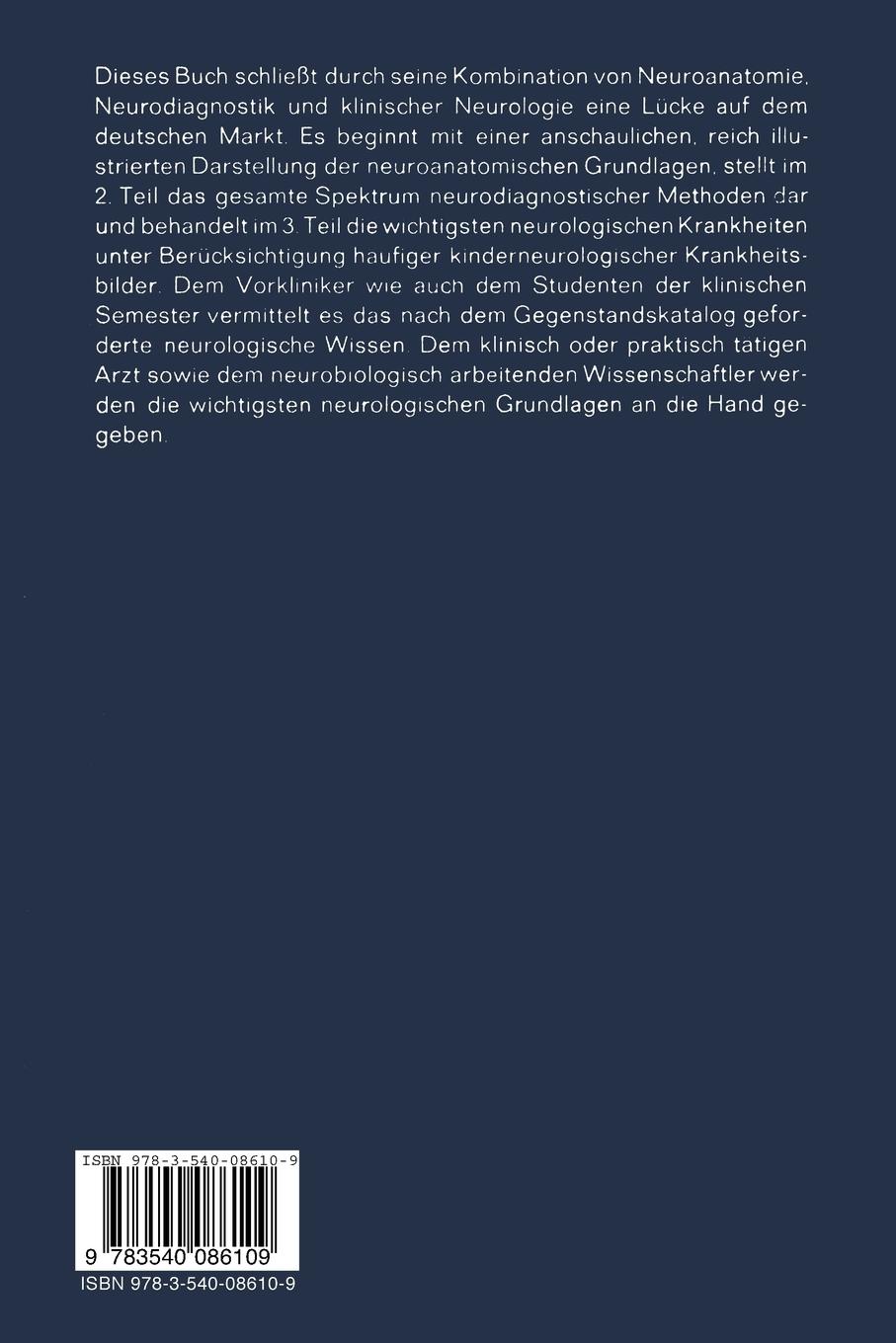 Rückseite: 9783540086109 | Funktionelle Neurologie | J. G. Chusid | Taschenbuch | xv | Deutsch