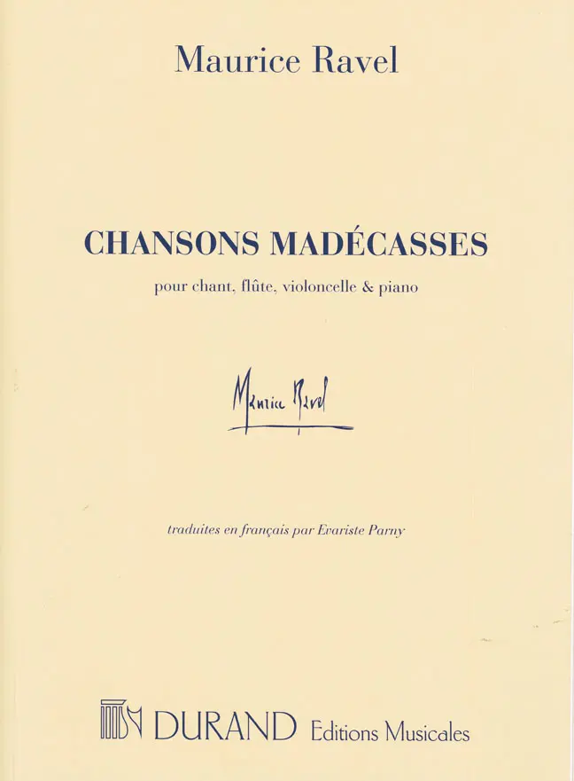 Cover: 9790044076109 | Chansons madecasses pour voix, flûte, violoncelle et piano...