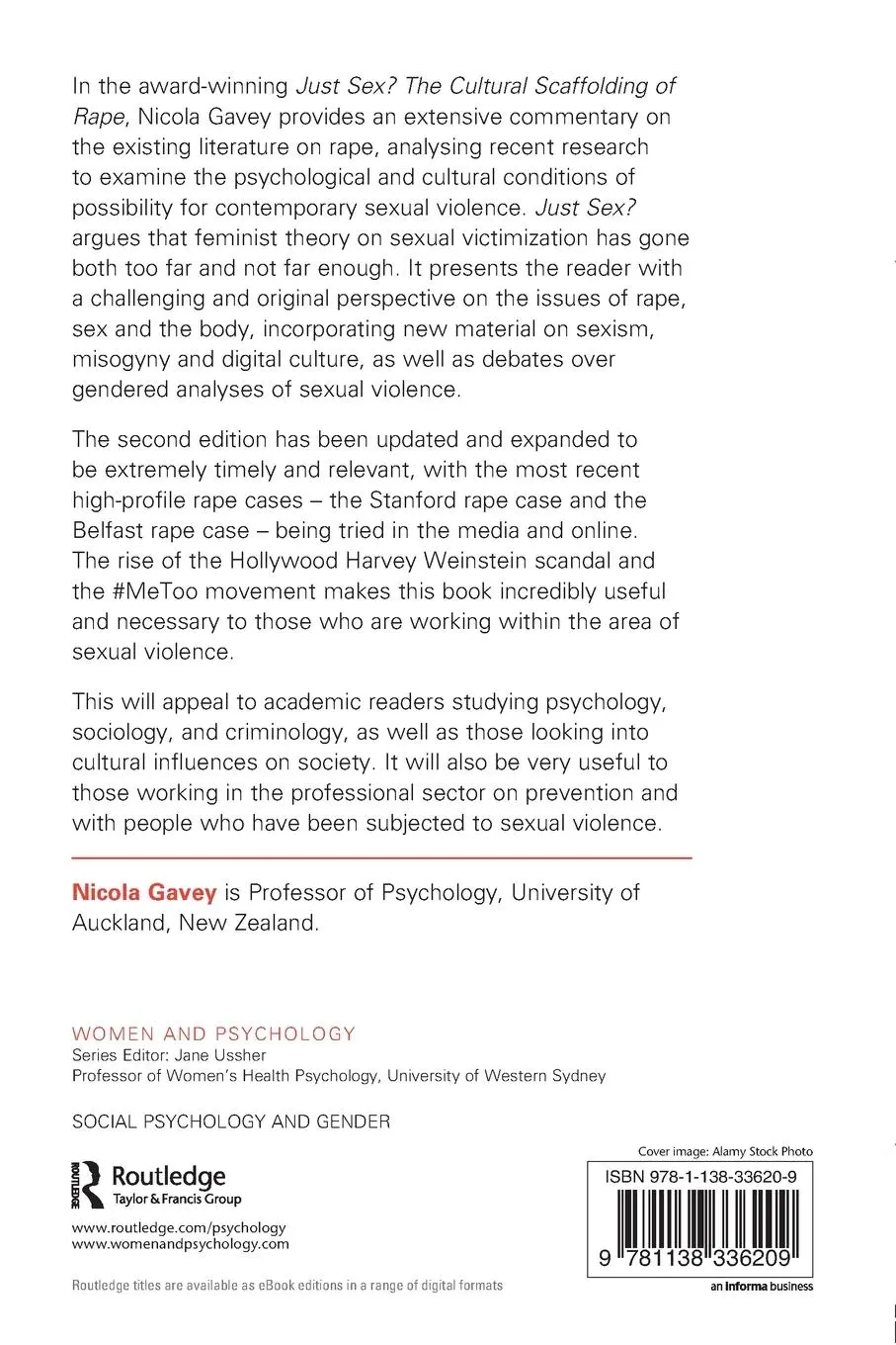 Rückseite: 9781138336209 | Just Sex? | The Cultural Scaffolding of Rape | Nicola Gavey | Buch