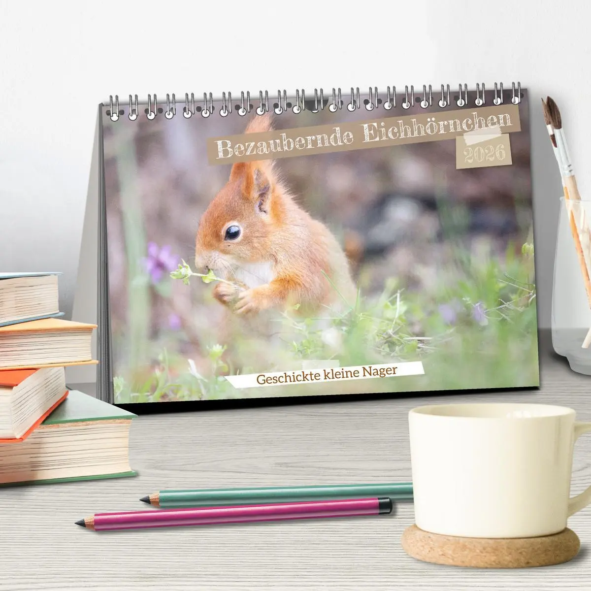 Bild: 9783457396209 | Bezaubernde Eichhörnchen (Tischkalender 2026 DIN A5 quer), CALVENDO...