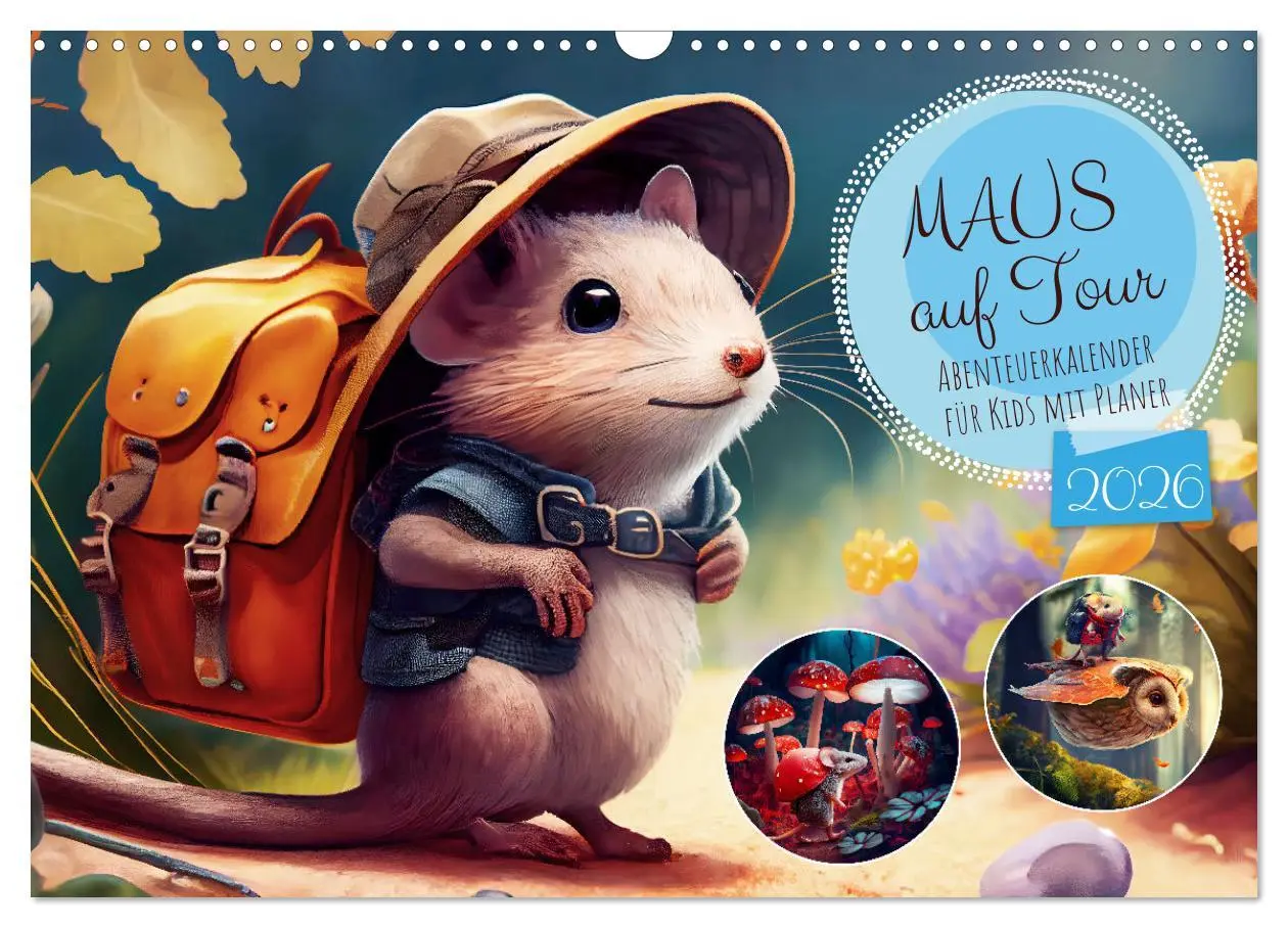 Cover: 9783457536209 | Maus auf Tour - Abenteuerkalender für Kids mit Planer (Wandkalender...