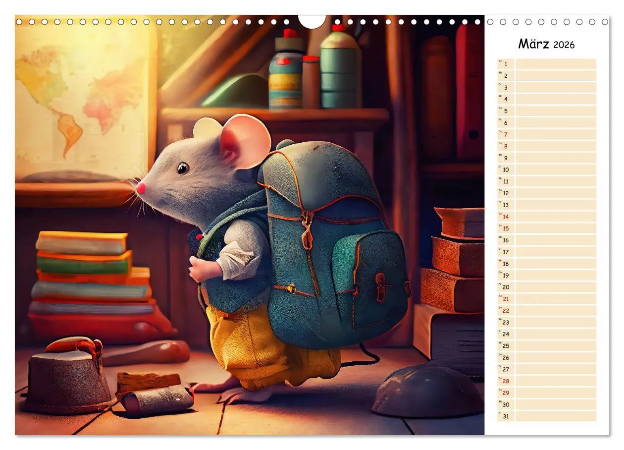 Bild: 9783457536209 | Maus auf Tour - Abenteuerkalender für Kids mit Planer (Wandkalender...