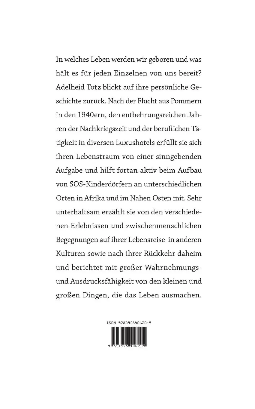Rückseite: 9783958406209 | In dieses Leben gekommen | Adelheid Totz | Taschenbuch | 444 S. | 2025