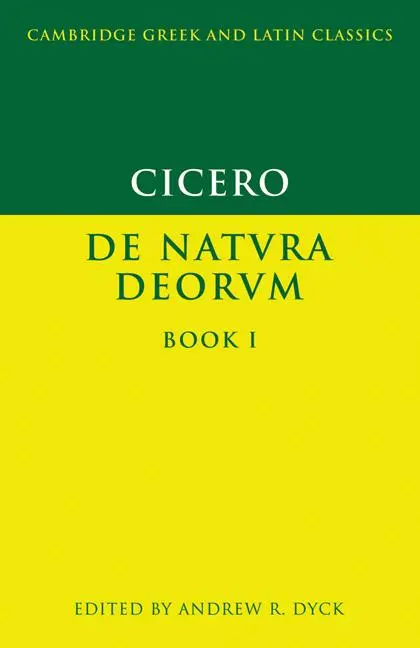 Cover: 9780521006309 | Cicero | de Natura Deorum Book I | Marcus Tullius Cicero (u. a.)