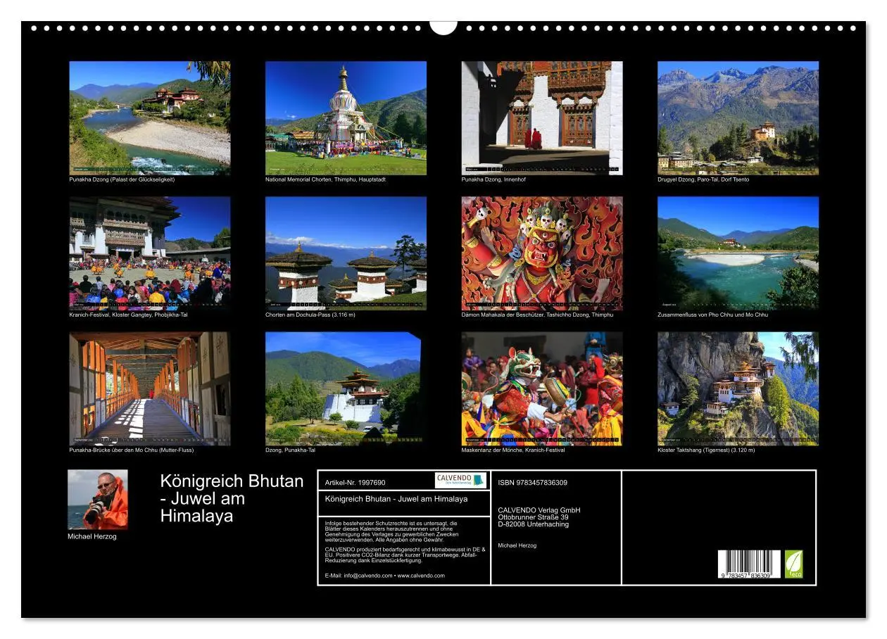 Bild: 9783457836309 | Königreich Bhutan - Juwel am Himalaya (Wandkalender 2026 DIN A2...
