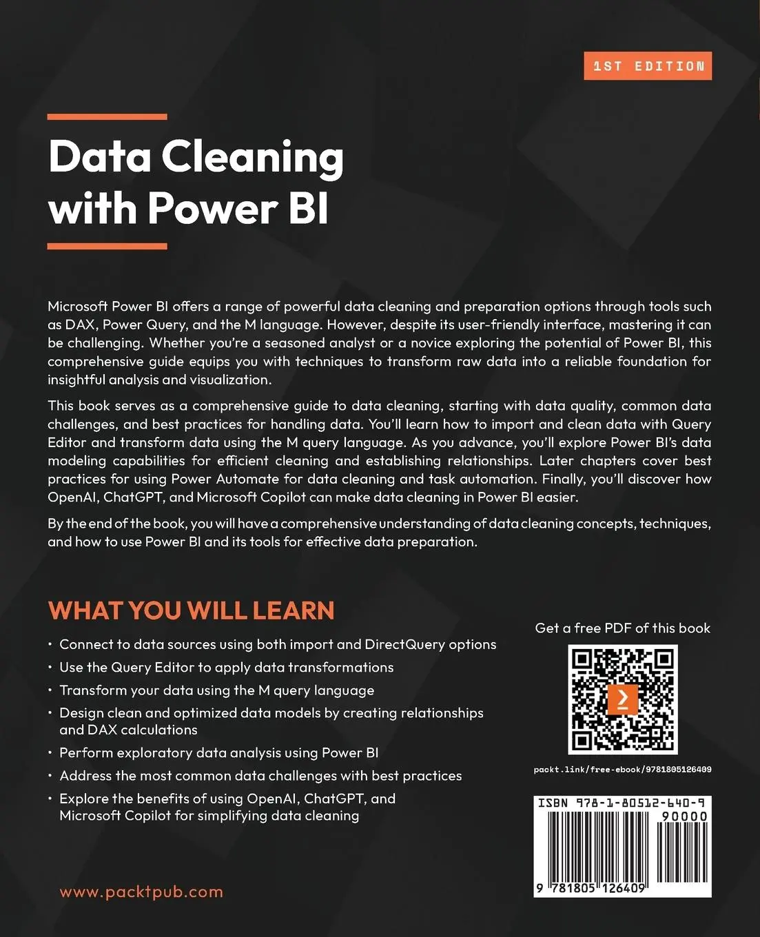 Rückseite: 9781805126409 | Data Cleaning with Power BI | Gus Frazer | Taschenbuch | Englisch