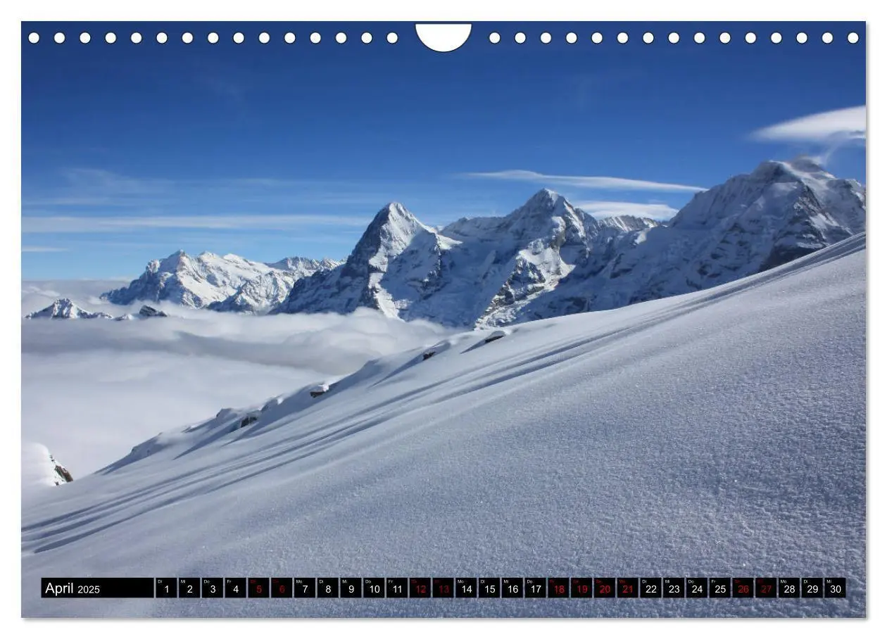 Bild: 9783435426409 | Eiger, Mönch und Jungfrau 2025 (Wandkalender 2025 DIN A4 quer),...