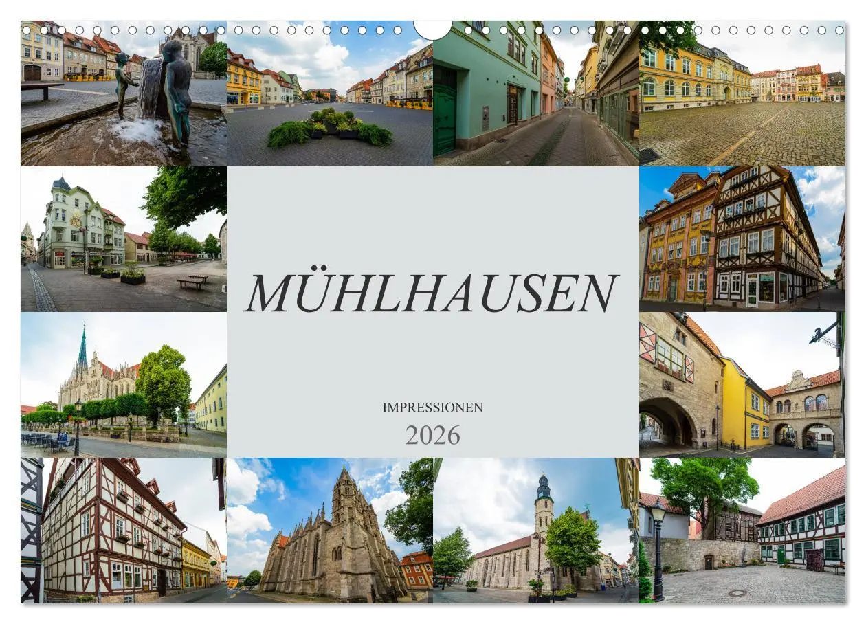 Cover: 9783457826409 | Mühlhausen Impressionen (Wandkalender 2026 DIN A3 quer), CALVENDO...