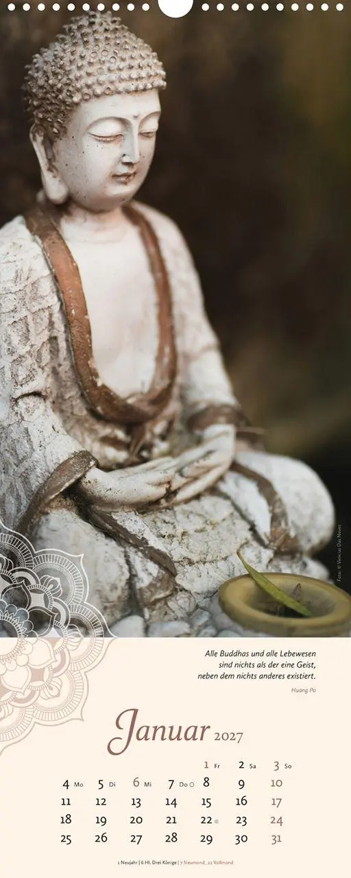 Bild: 9783948276409 | Buddhas 2027 | Kalender | 14 S. | Deutsch | 2027 | EAN 9783948276409