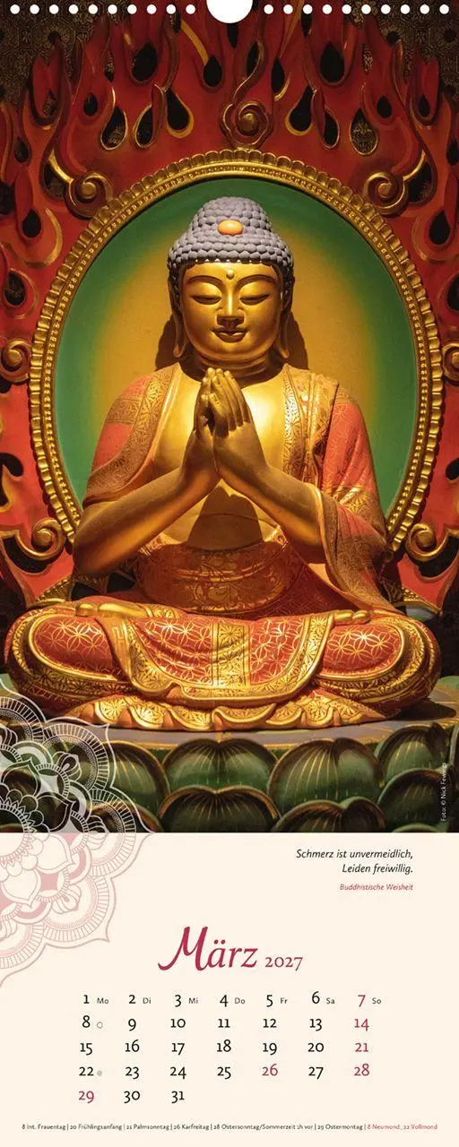 Bild: 9783948276409 | Buddhas 2027 | Kalender | 14 S. | Deutsch | 2027 | EAN 9783948276409