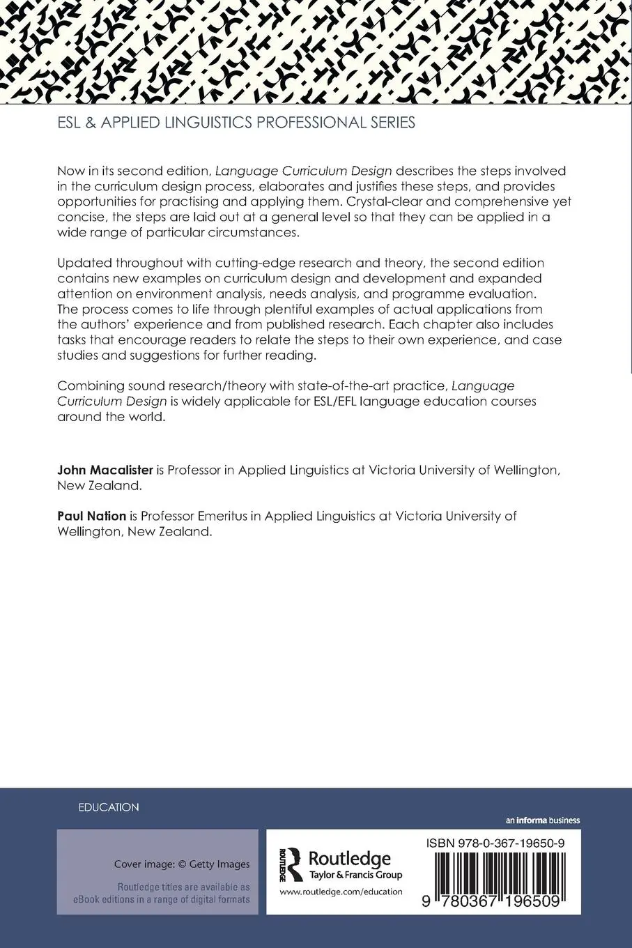 Rückseite: 9780367196509 | Language Curriculum Design | John Macalister (u. a.) | Taschenbuch