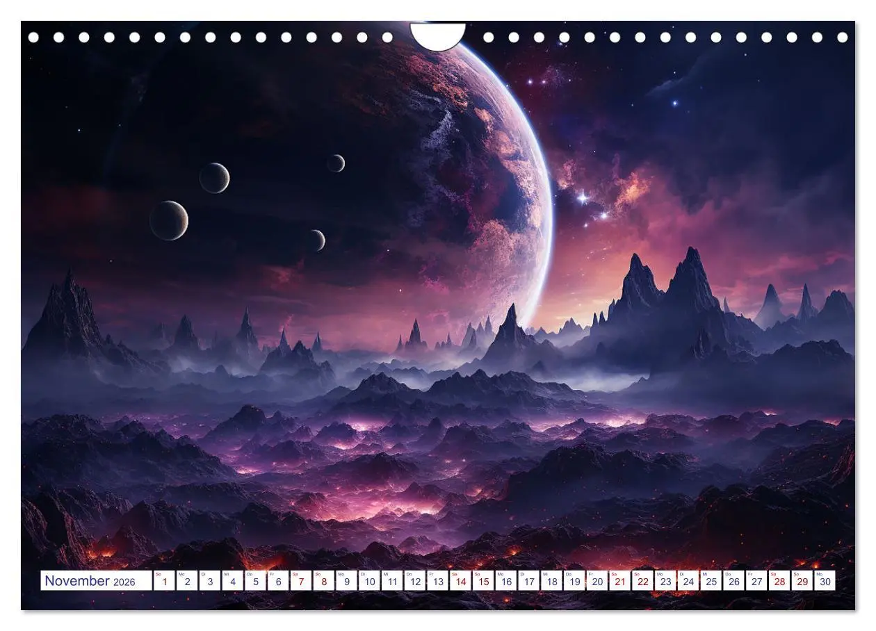 Bild: 9783457366509 | Ferne Welten (Wandkalender 2026 DIN A4 quer), CALVENDO Monatskalender
