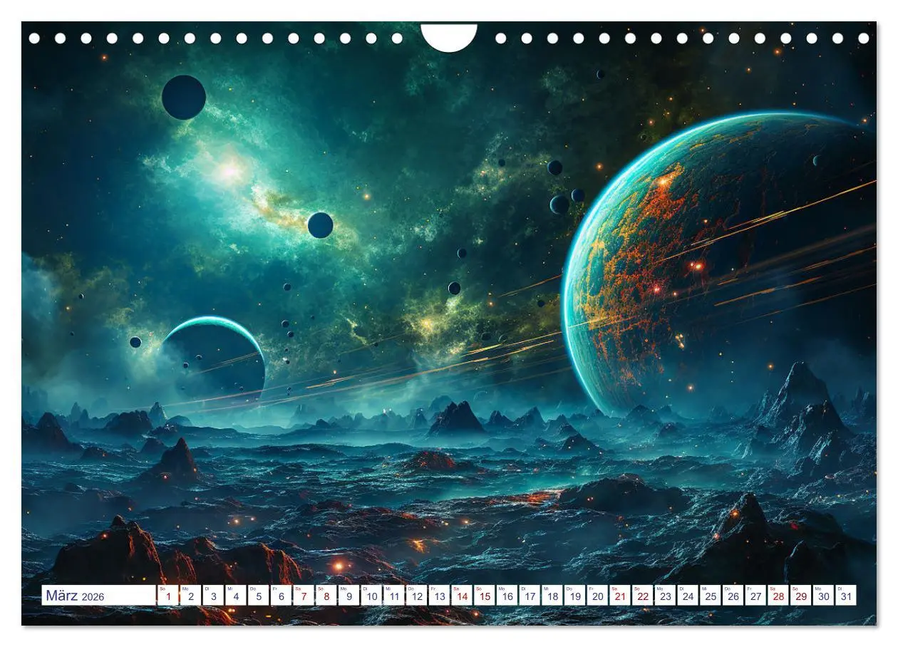 Bild: 9783457366509 | Ferne Welten (Wandkalender 2026 DIN A4 quer), CALVENDO Monatskalender