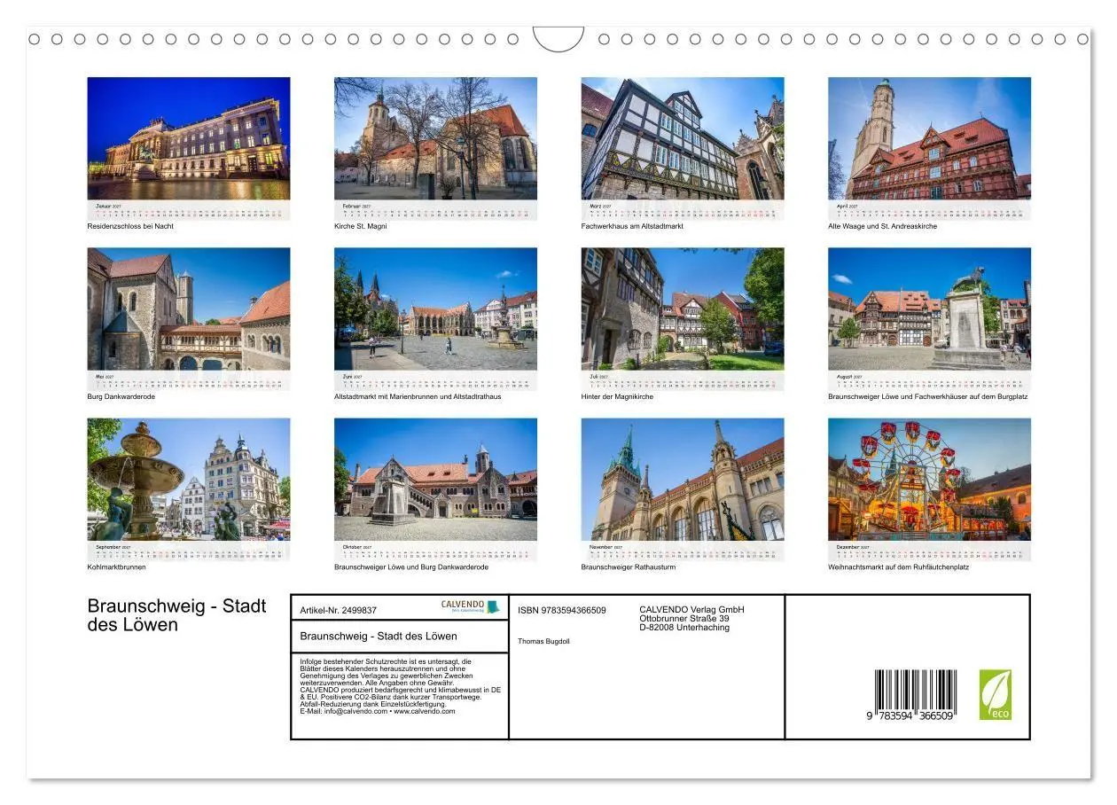 Bild: 9783594366509 | Braunschweig - Stadt des Löwen (Wandkalender 2027 DIN A3 quer),...