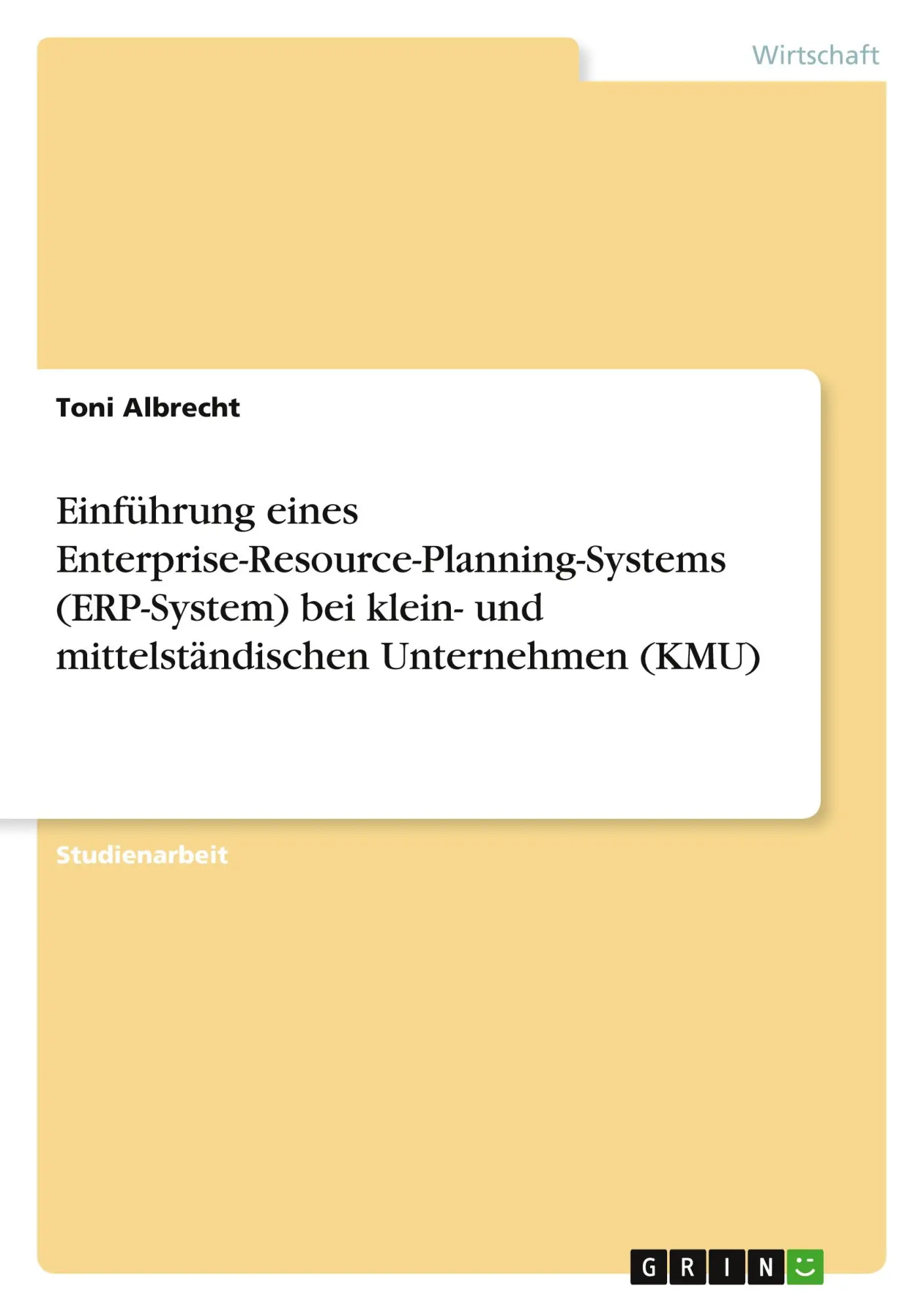 Cover: 9783640346509 | Einführung eines Enterprise-Resource-Planning-Systems (ERP-System)...