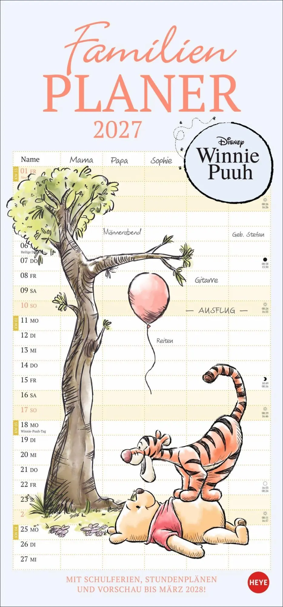 Cover: 9783756416509 | Winnie Puuh Familienplaner 2027 | Heye | Kalender | Spiralbindung