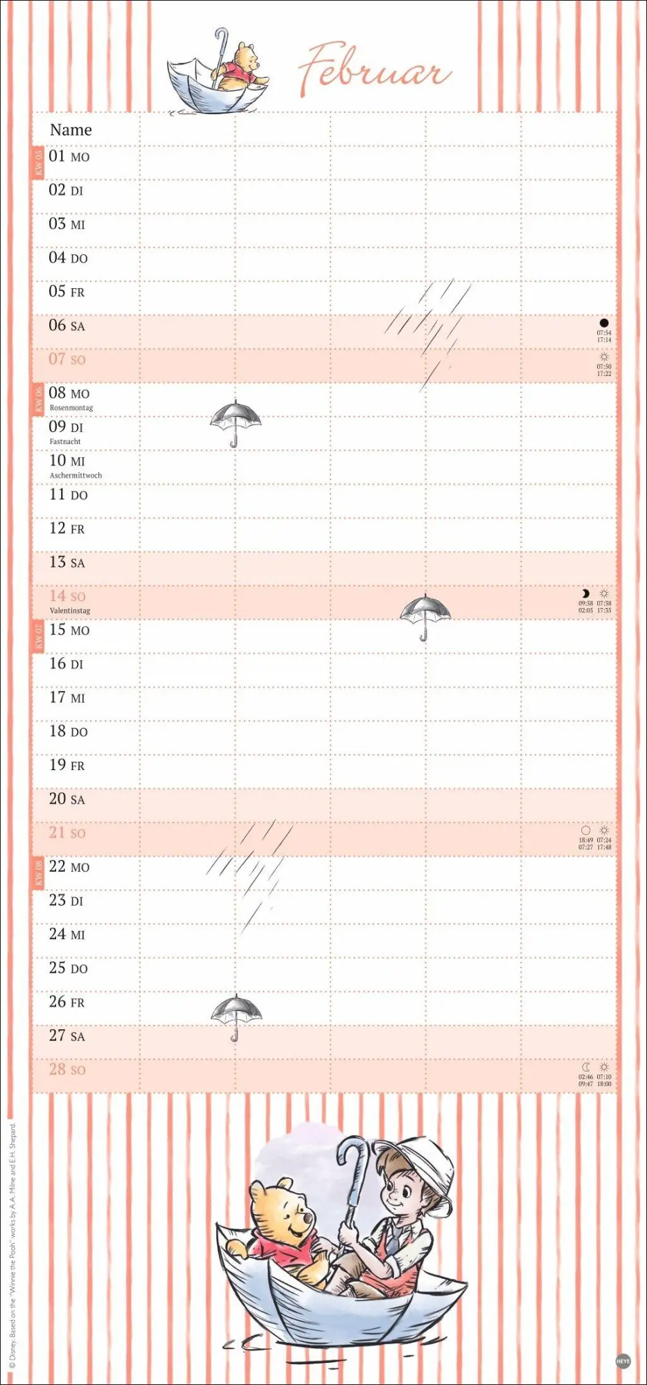 Bild: 9783756416509 | Winnie Puuh Familienplaner 2027 | Heye | Kalender | Spiralbindung
