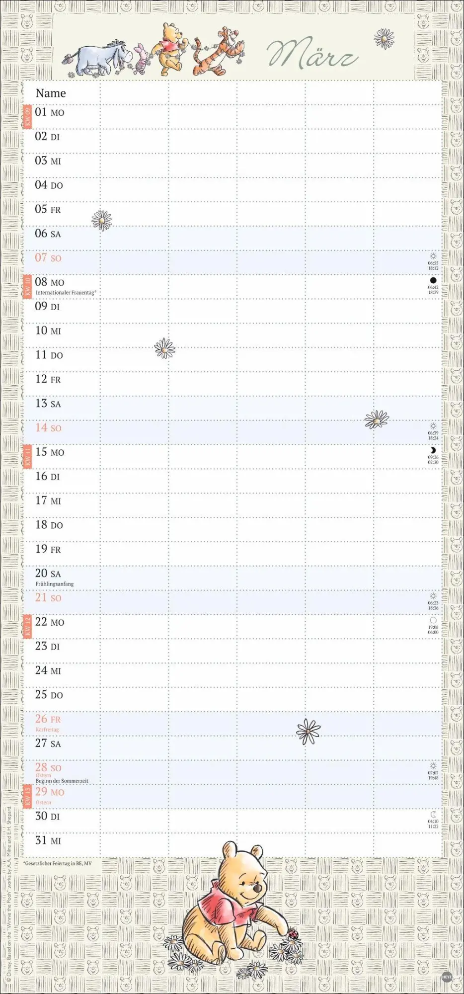 Bild: 9783756416509 | Winnie Puuh Familienplaner 2027 | Heye | Kalender | Spiralbindung